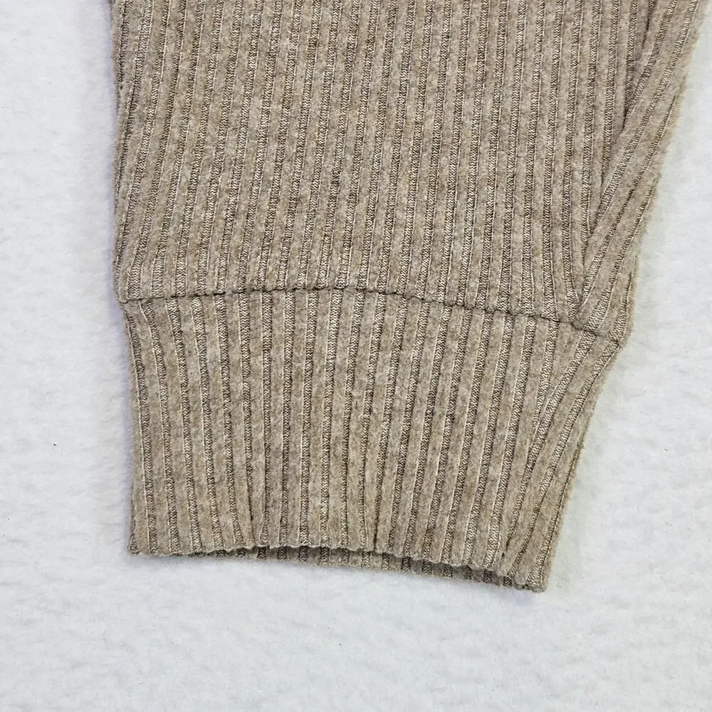 Alo Yoga Muse Sweatpants Women XS Ribbed Gravel Heather W5784R Athleisure Jogger